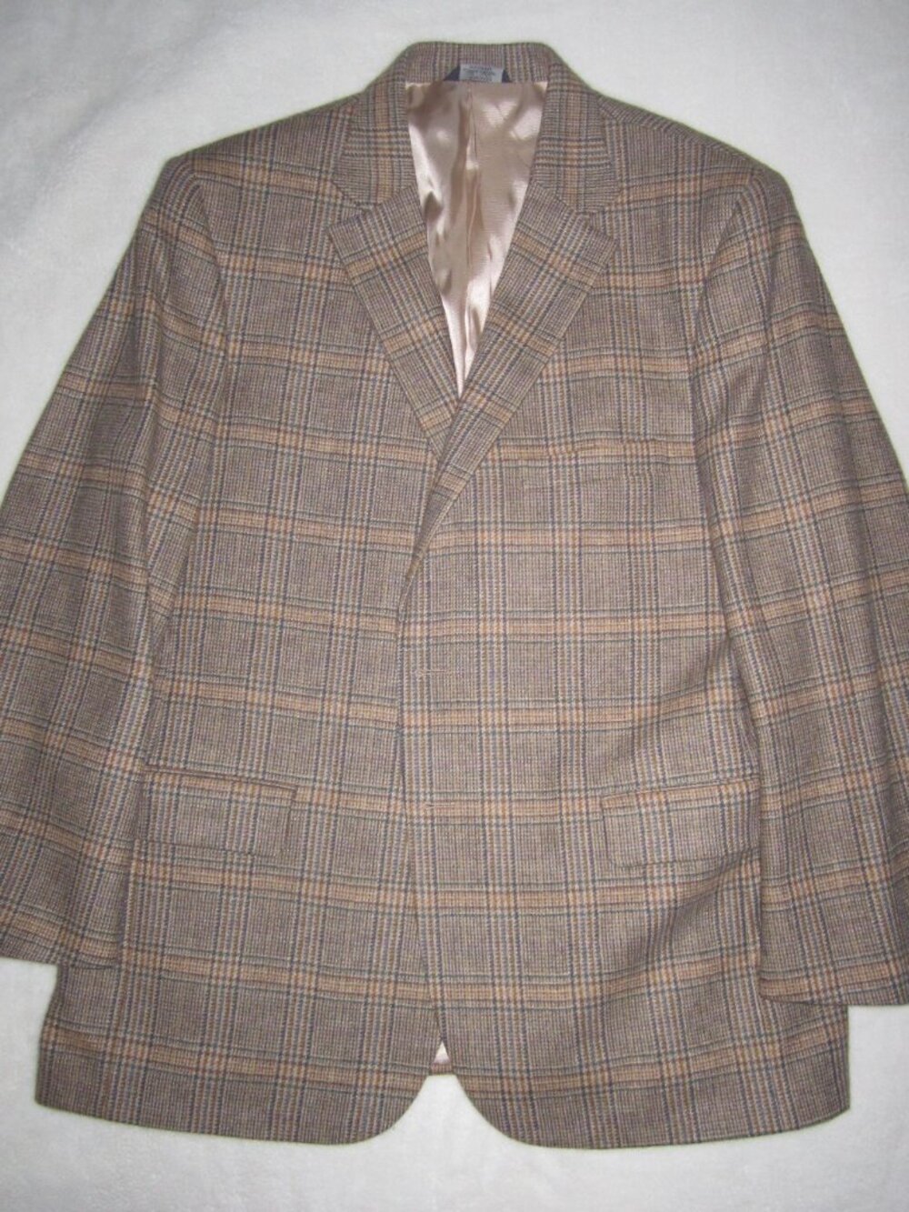 BEN SILVER Kynoch of Scotland 100% Lambswool Glen Plaid Sport Coat Men’s 46 R - Picture 4 of 15